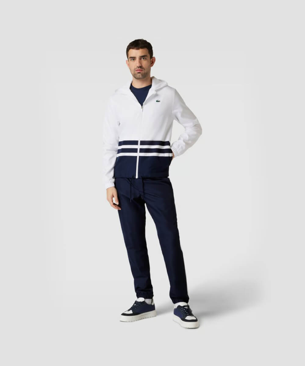 Tracksuit in color blocking design in white
